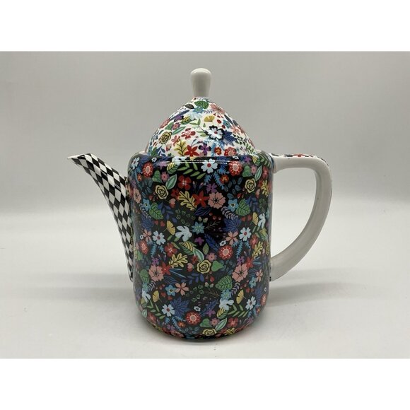 Gracie Stechcol Mad Hatter Design TEAPOT Bone China Made in England Collectible - Picture 6 of 16